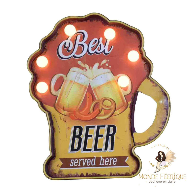 Plaque Led Lumineux Moto Route 66