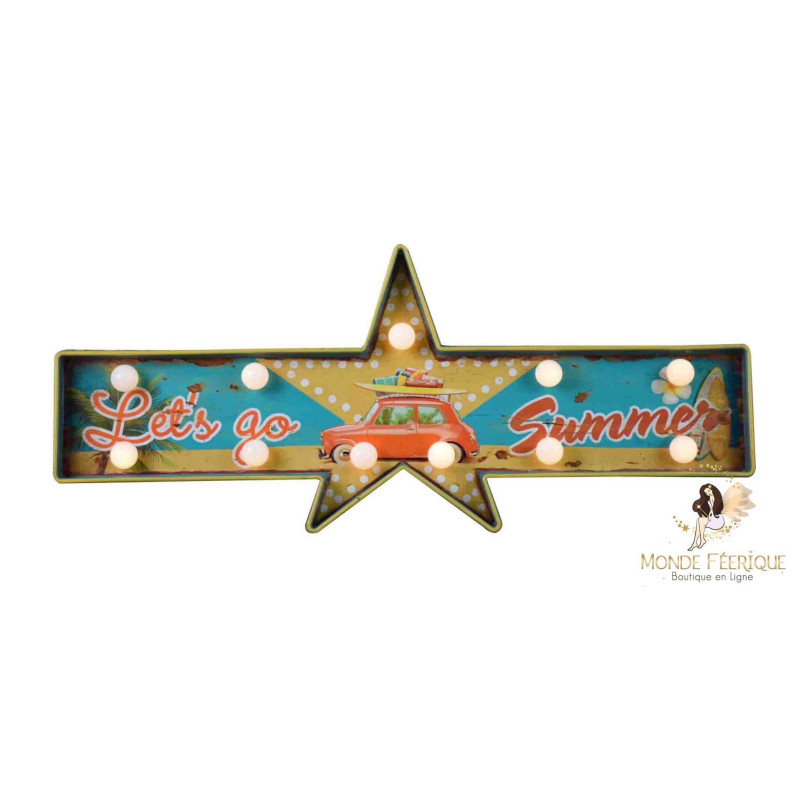 Plaque metallique Lumineuse led fun