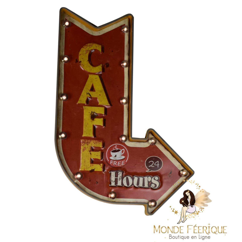 Plaque Métal "Café US"