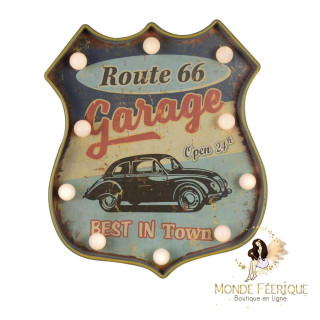 Plaque Métal LED USA Vintage