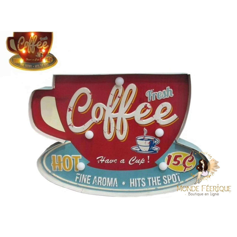 Plaque vintage Café cuisine bar