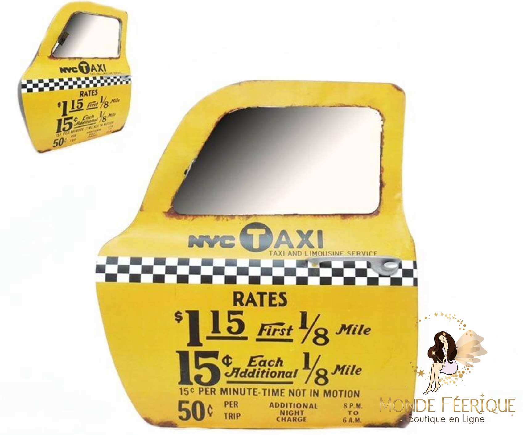 Plaque Métal Taxi NYC 47cm