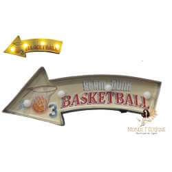 Plaque Metal Led Basket Sport 42cm