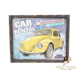 décoration mur voitures anciennes - décoration voiture vintage - plaque metal mur voiture