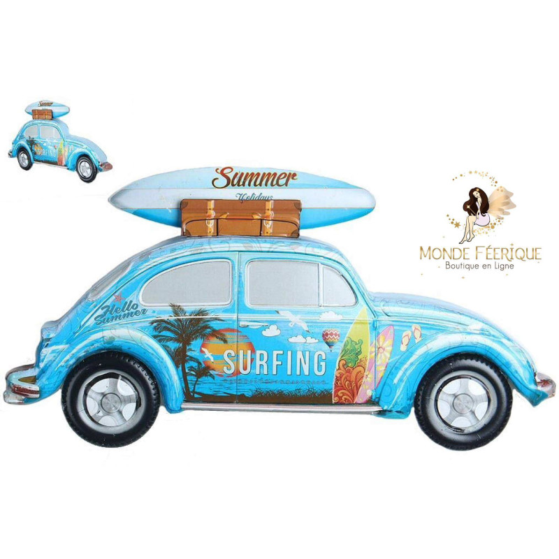 Plaque retro Surf grand format