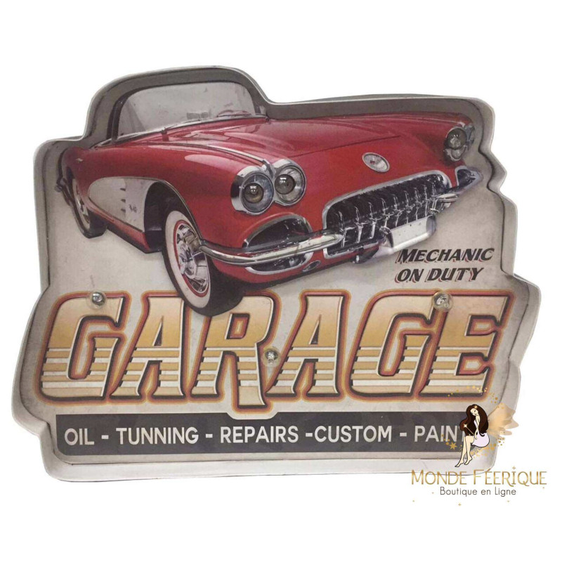 plaques retro voiture rétro garage décoration maison
