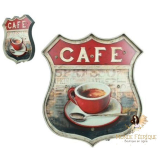 Plaque retro Mur Café cuisine bar