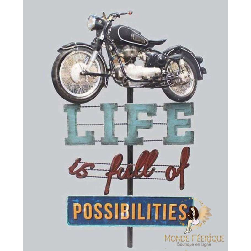 Enseigne vintage Moto USA retro