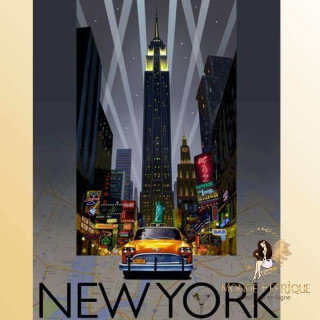 Plaque vintage retro New York