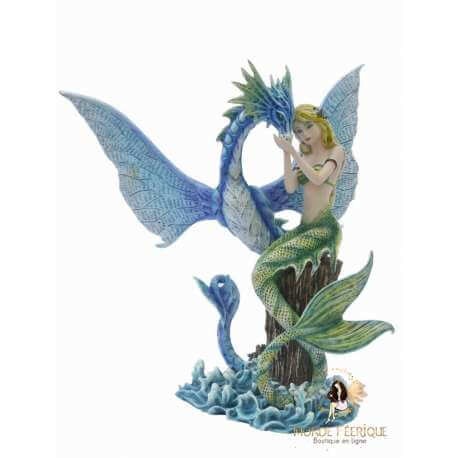Statuette Sirène & Dragon