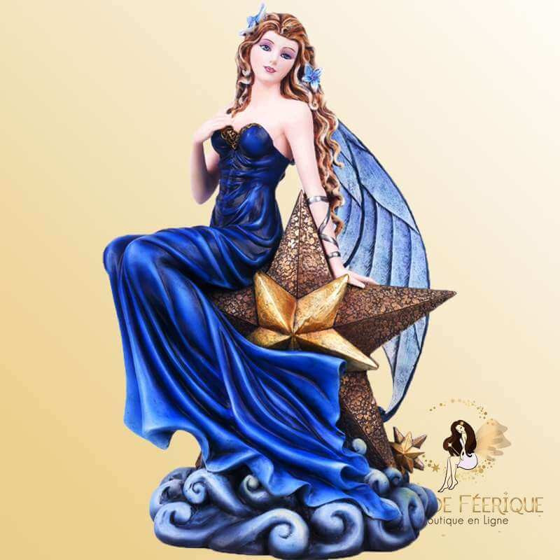 Statue de Fée Marine avec Etoile de Mer -- 38cm