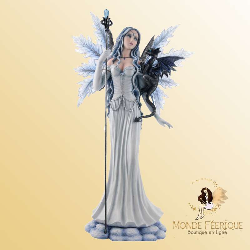 figurine Fee Geante  Dragon noir