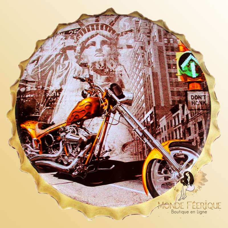 Capsule Décoration Moto & Statue de la Liberté -- 40cm