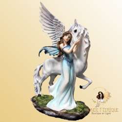 Grande figurine fée Licorne "Magie Vallons" -- 29cm