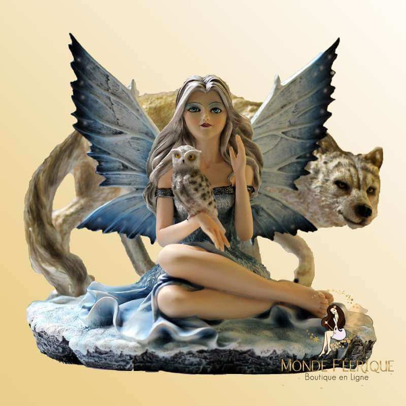 Figurine Fée et Loup Monica - Le Monde Féerique en ligne