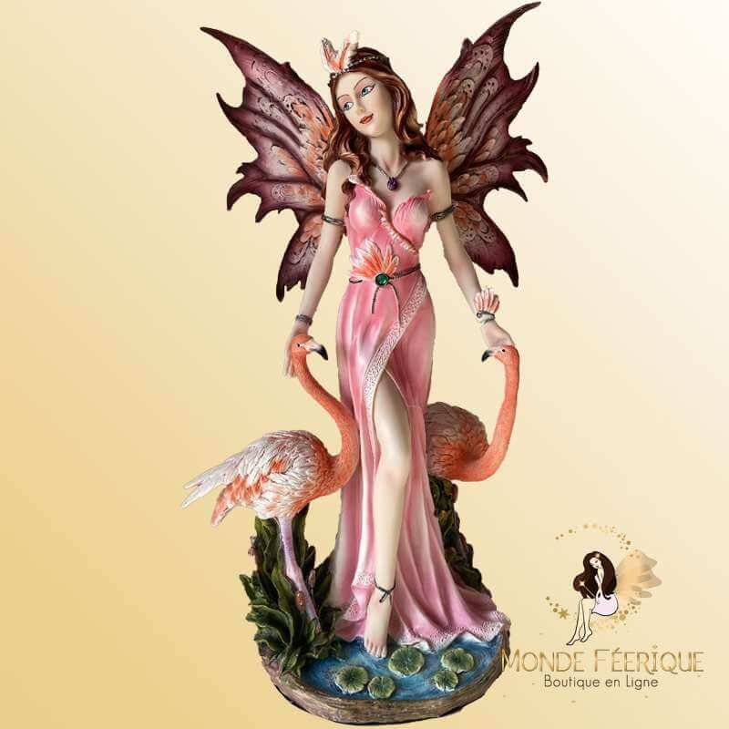 Grande Statuette Fee "Les Flamands Roses"
