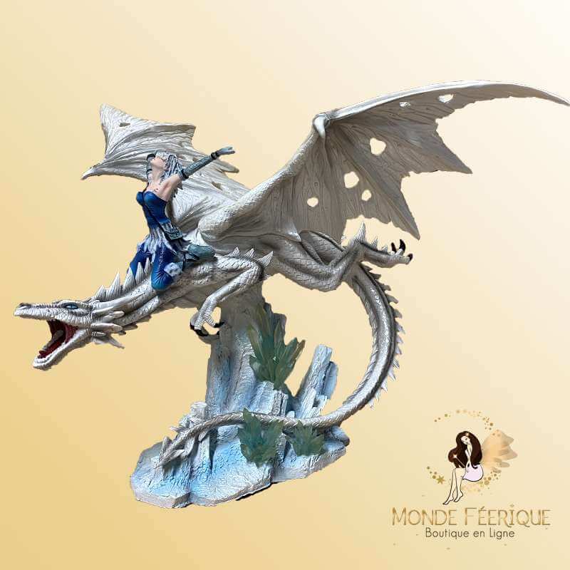 Statuette Fée "La puissance des Dragons" -- 42 cm