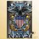 Plaque Métal decoration navy USA armee