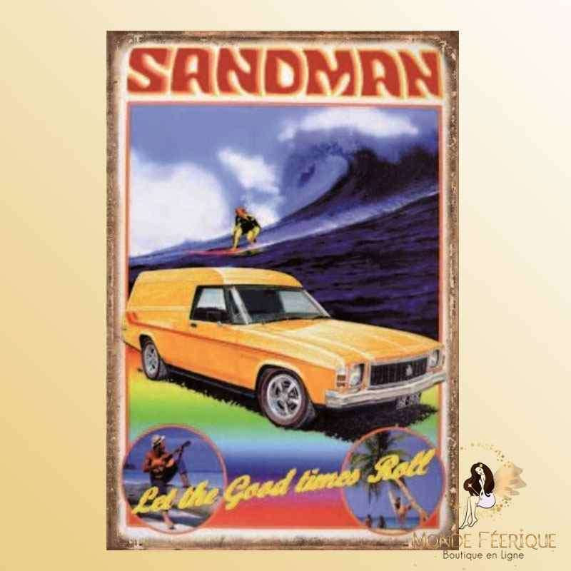 plaque deco surf vintage vieille plaque metal decoration beach