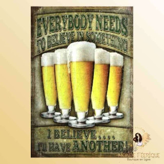 plaque decoration biere metal decoration murale biere