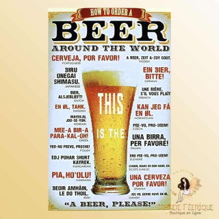 plaque decoration biere mur murale deco cadeau bieres