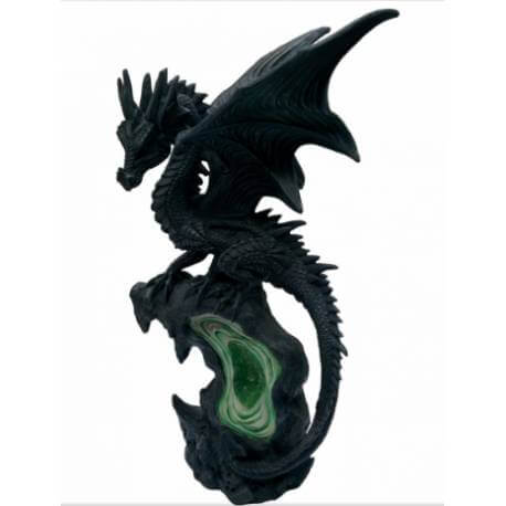 statuette dragon noir