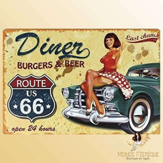 plaque decoration publicitaire pin up