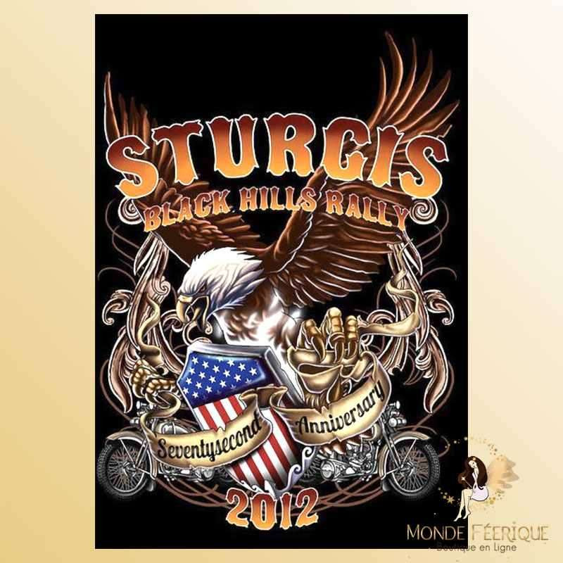 plaque decoration USA motos americaine