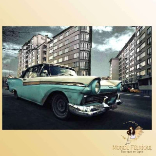 plaque metal voiture ancienne decoration