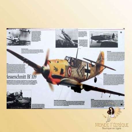 plaque metallique avion de chasse Plaque Déco Vintage -- 20x30cm