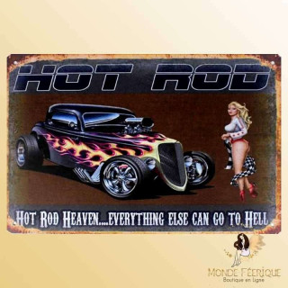 plaque mur decoration pin up usa voiture ancienne retro