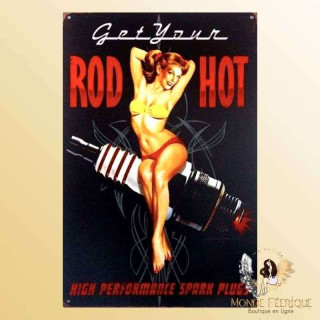 plaque mur metal pin up pub USA garage