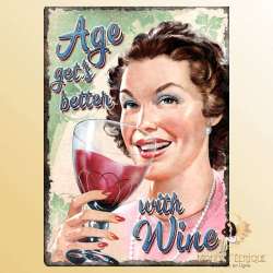 plaque publicite vintage mur vin bar boire alcool retro