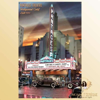 plaque retro americaine vintage  holywood LA decoration murale