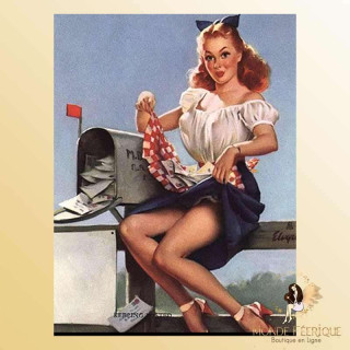 plaque retro pin up Plaque Déco Mur -- 20x30cm