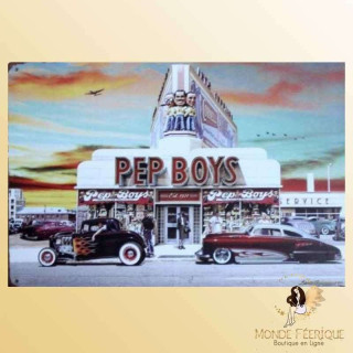 plaque retro scene americaine annees 60 Plaque Déco Mur -- 20x30cm