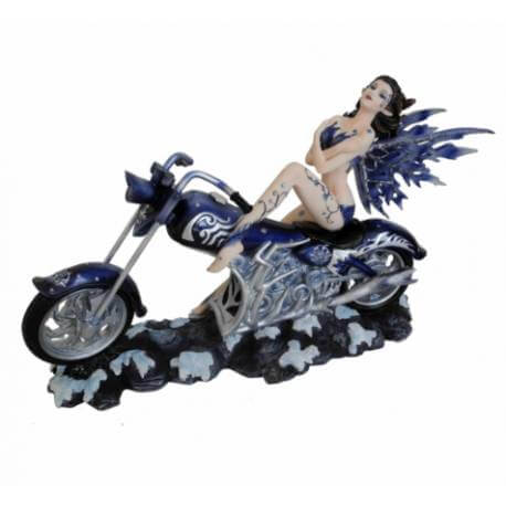 statuette fée moto