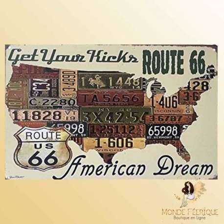 plaque vintage USA American Dream