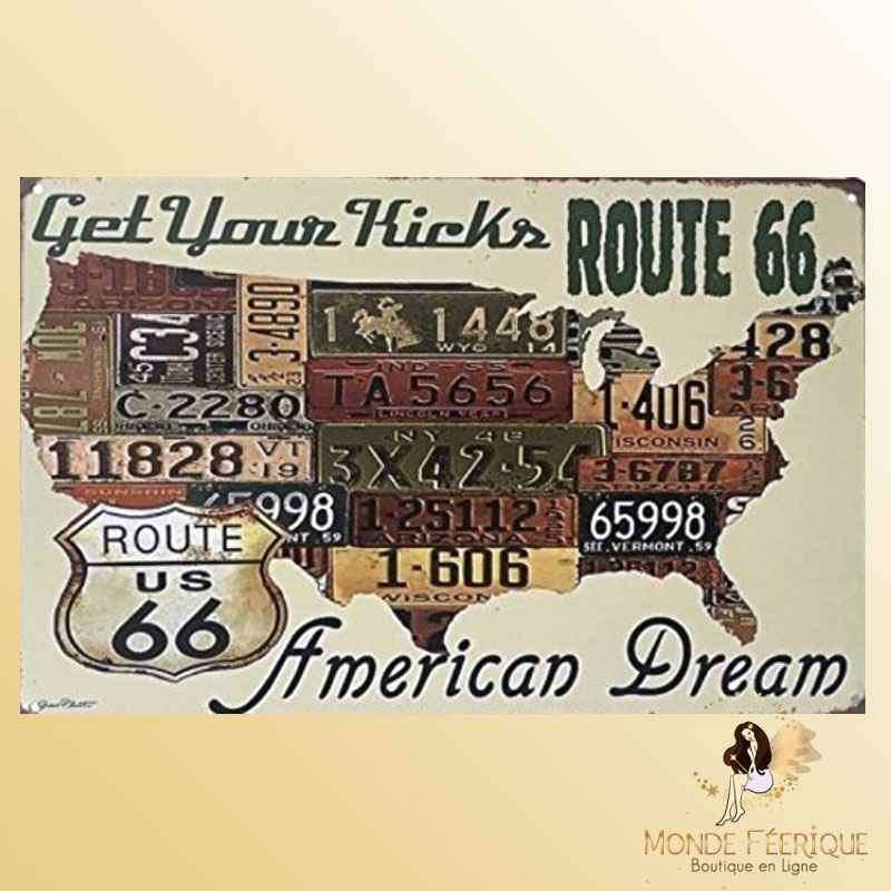 plaque vintage USA American Dream