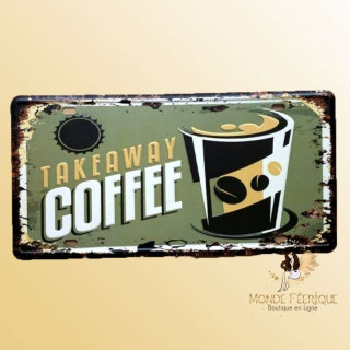 café décoration plaque metal mur vintage cafés