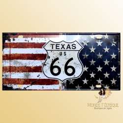 Plaque Déco Vintage USA Texas