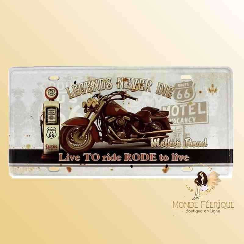 motos americaine biker deco vintage plaque metal mur