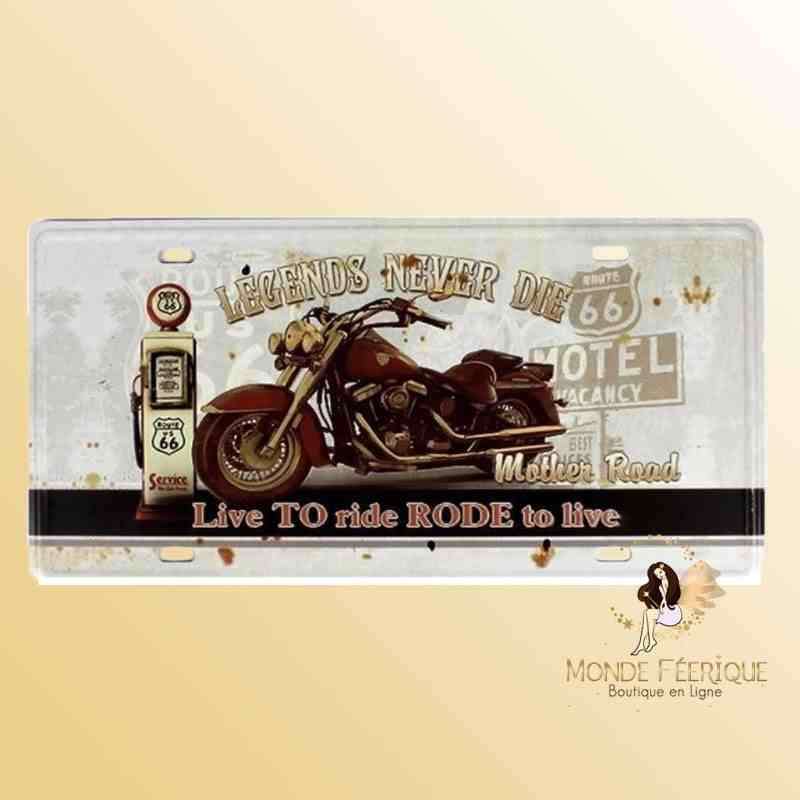 Plaque Déco Vintage Ancienne Motos USA