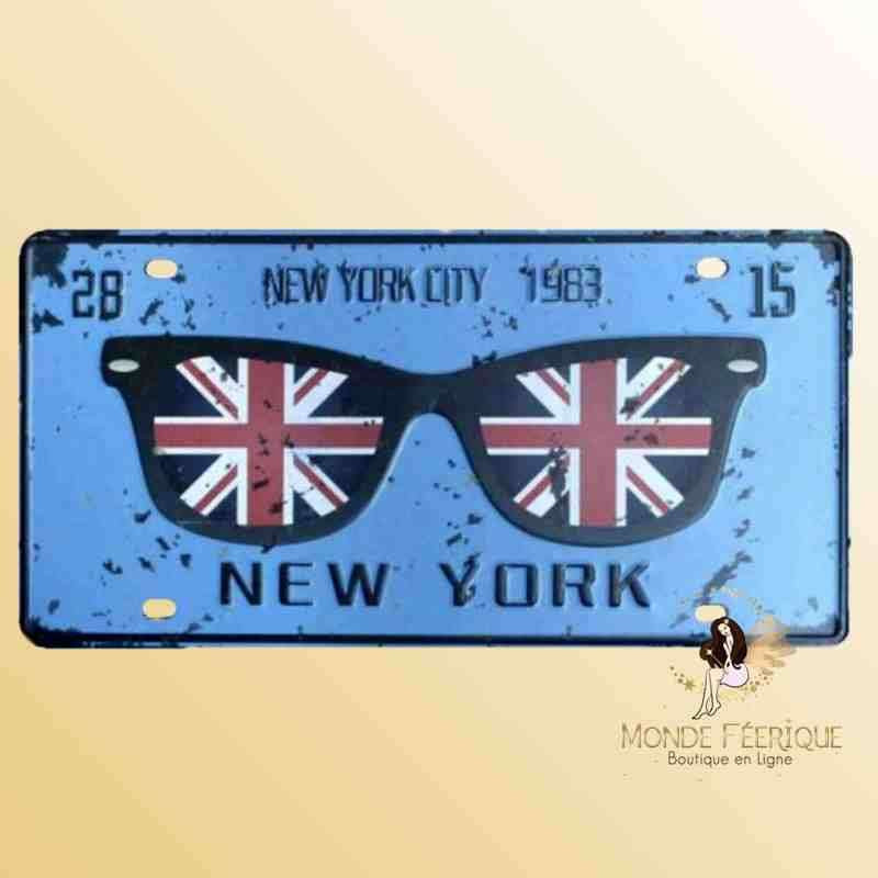 Plaque Déco Vintage new york plaque metal vintage deco