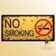 no smoking interdit fumer plaque deco metal decoration
