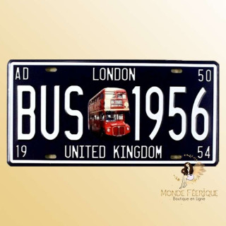 plaque deco anglaise vintage decoration mur bus anglais