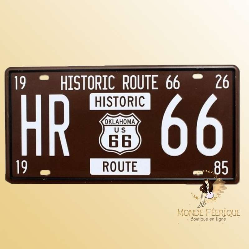 plaque voiture USA vintage