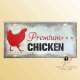 poulet restaurant manger decoration plaque murale