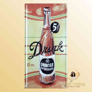 publicite ancienne jus orange plaque metal decoration