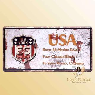 usa plaque vintage route 66 deco mur